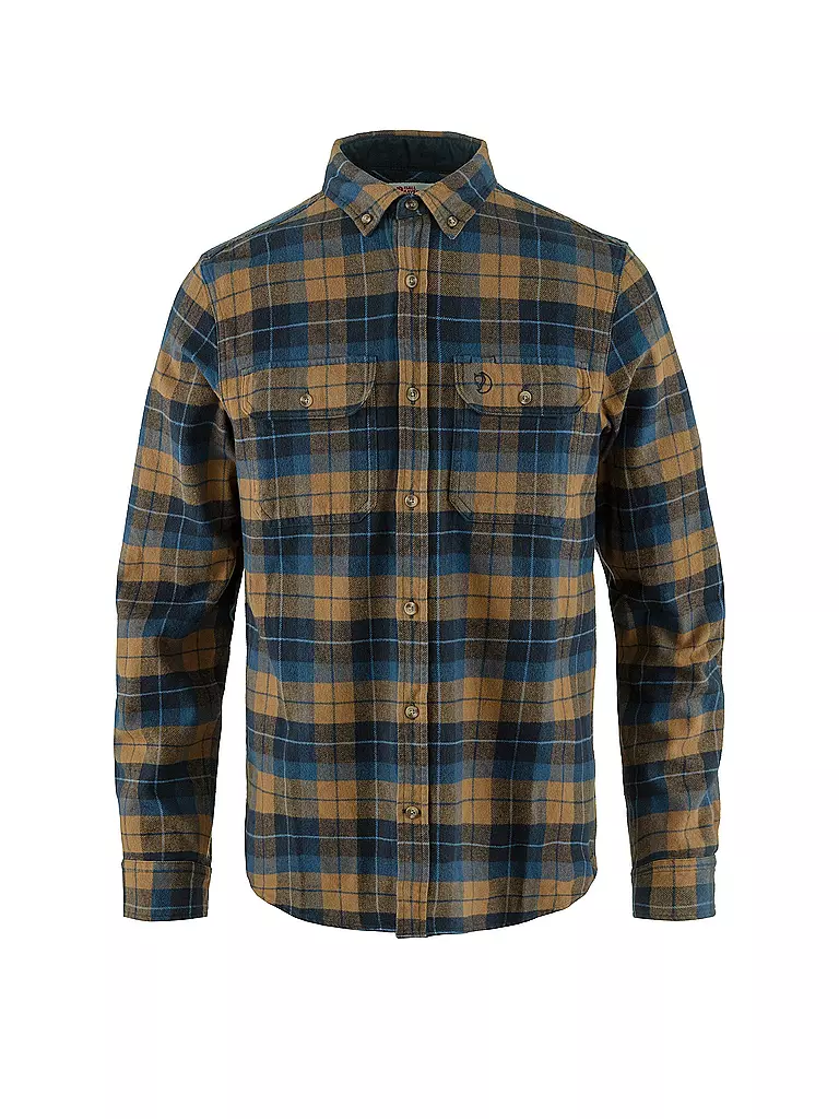 FJÄLLRÄVEN Herren Flanellhemd Skog braun